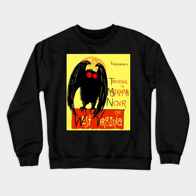 Funny Mothman Shirt Mothman Crytozoology Legend Design Crewneck Sweatshirt by Get Hopped Apparel